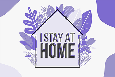 stay at home graphic